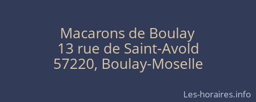Macarons de Boulay