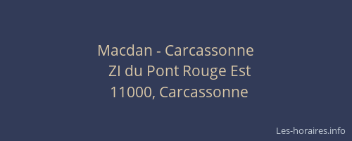 Macdan - Carcassonne