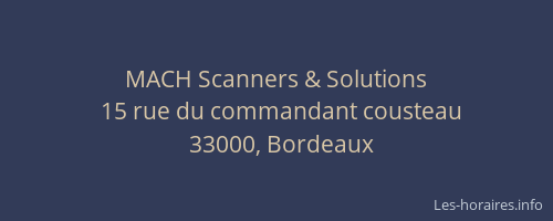 MACH Scanners & Solutions