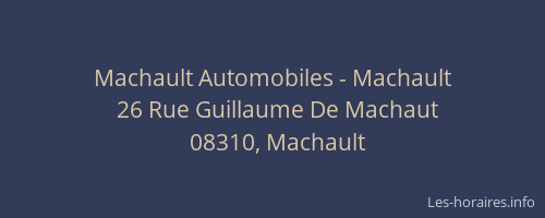 Machault Automobiles - Machault