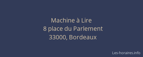 Machine à Lire
