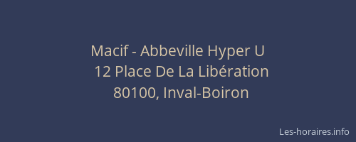 Macif - Abbeville Hyper U
