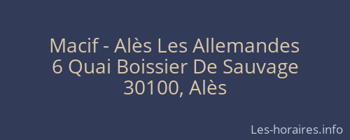 Macif - Alès Les Allemandes