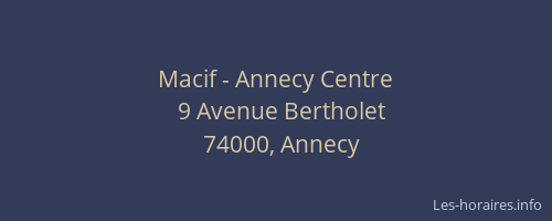 Macif - Annecy Centre