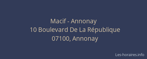 Macif - Annonay