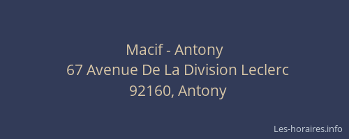 Macif - Antony