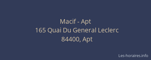 Macif - Apt