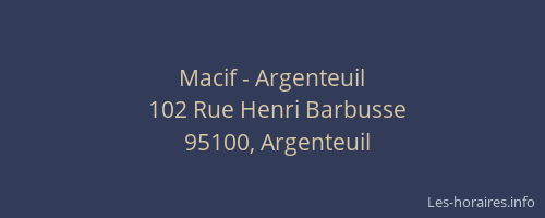 Macif - Argenteuil