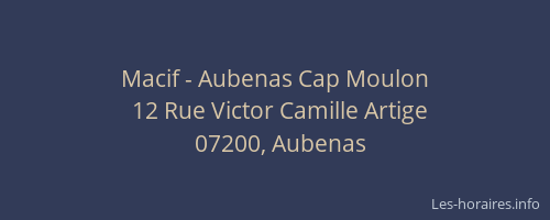 Macif - Aubenas Cap Moulon