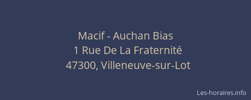 Macif - Auchan Bias