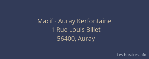 Macif - Auray Kerfontaine