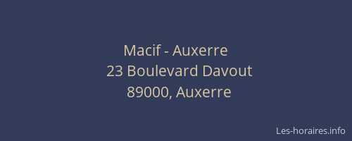 Macif - Auxerre