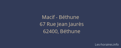 Macif - Béthune