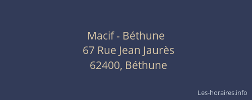 Macif - B&eacute;thune