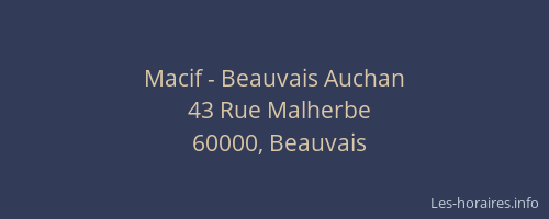 Macif - Beauvais Auchan