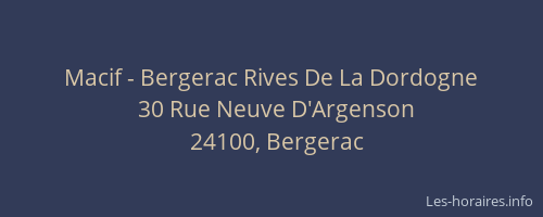 Macif - Bergerac Rives De La Dordogne