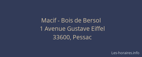 Macif - Bois de Bersol