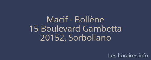 Macif - Boll&egrave;ne