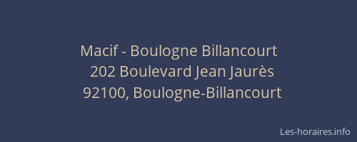 Macif - Boulogne Billancourt