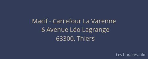 Macif - Carrefour La Varenne