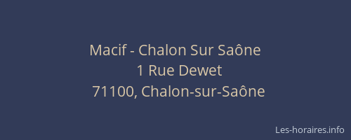 Macif - Chalon Sur Saône
