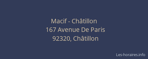 Macif - Châtillon