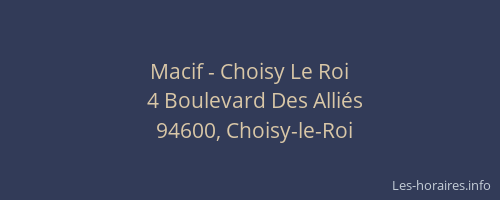 Macif - Choisy Le Roi