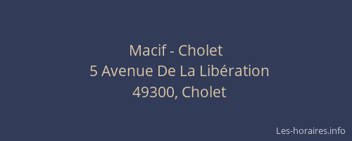 Macif - Cholet