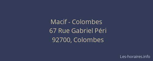 Macif - Colombes
