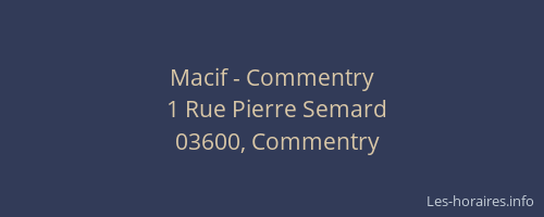 Macif - Commentry