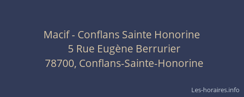 Macif - Conflans Sainte Honorine