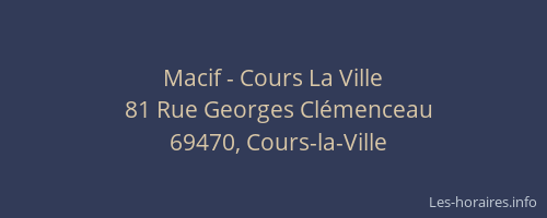 Macif - Cours La Ville