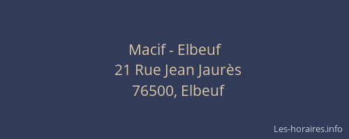 Macif - Elbeuf