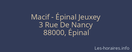 Macif - Épinal Jeuxey