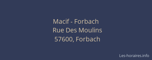 Macif - Forbach