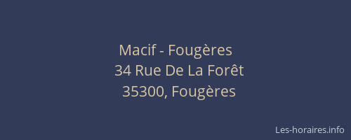 Macif - Fougères