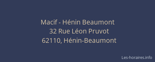 Macif - Hénin Beaumont