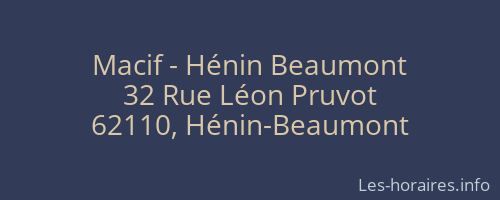 Macif - Hénin Beaumont