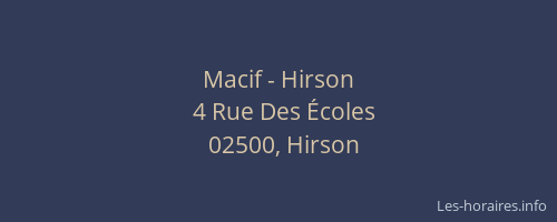 Macif - Hirson
