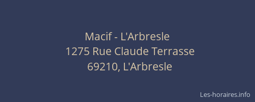 Macif - L'Arbresle