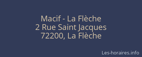 Macif - La Flèche