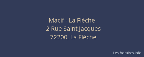 Macif - La Flèche