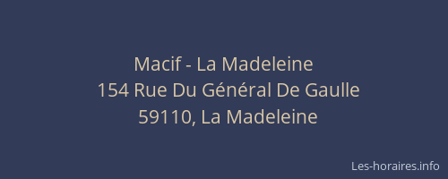 Macif - La Madeleine