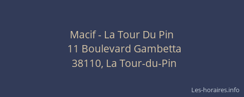 Macif - La Tour Du Pin