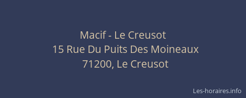 Macif - Le Creusot