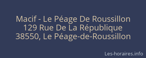 Macif - Le Péage De Roussillon