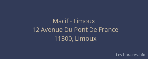 Macif - Limoux