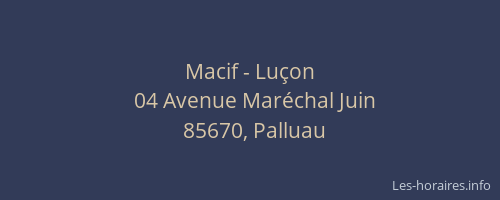 Macif - Luçon