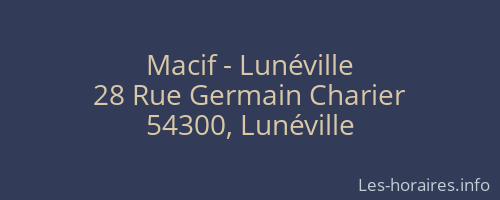 Macif - Lunéville