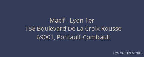 Macif - Lyon 1er